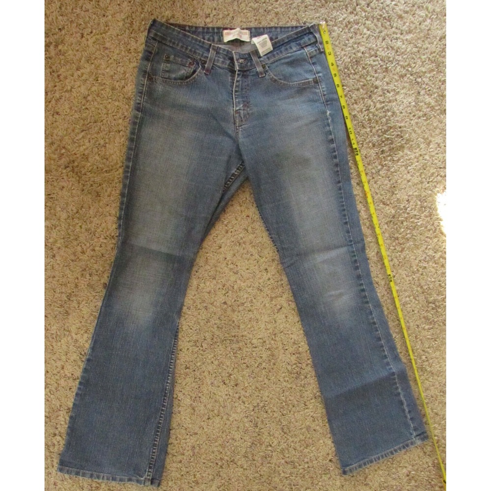 Levi Strauss Stretch Low Rise Boot Cut Blue Jeans Misses Size 6 Medium   (C02)